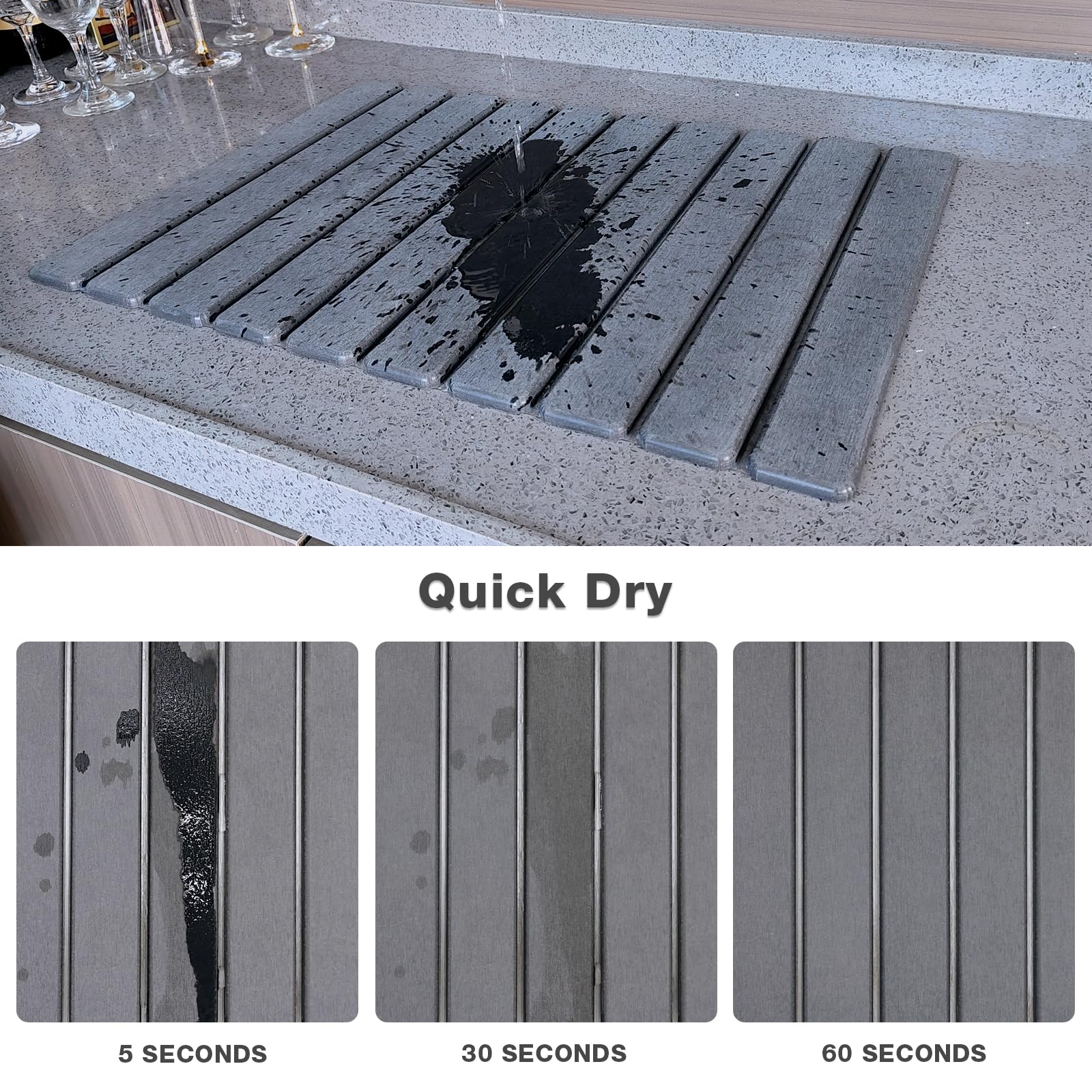 Large Diatomite Kitchen Counter Drying Mat
