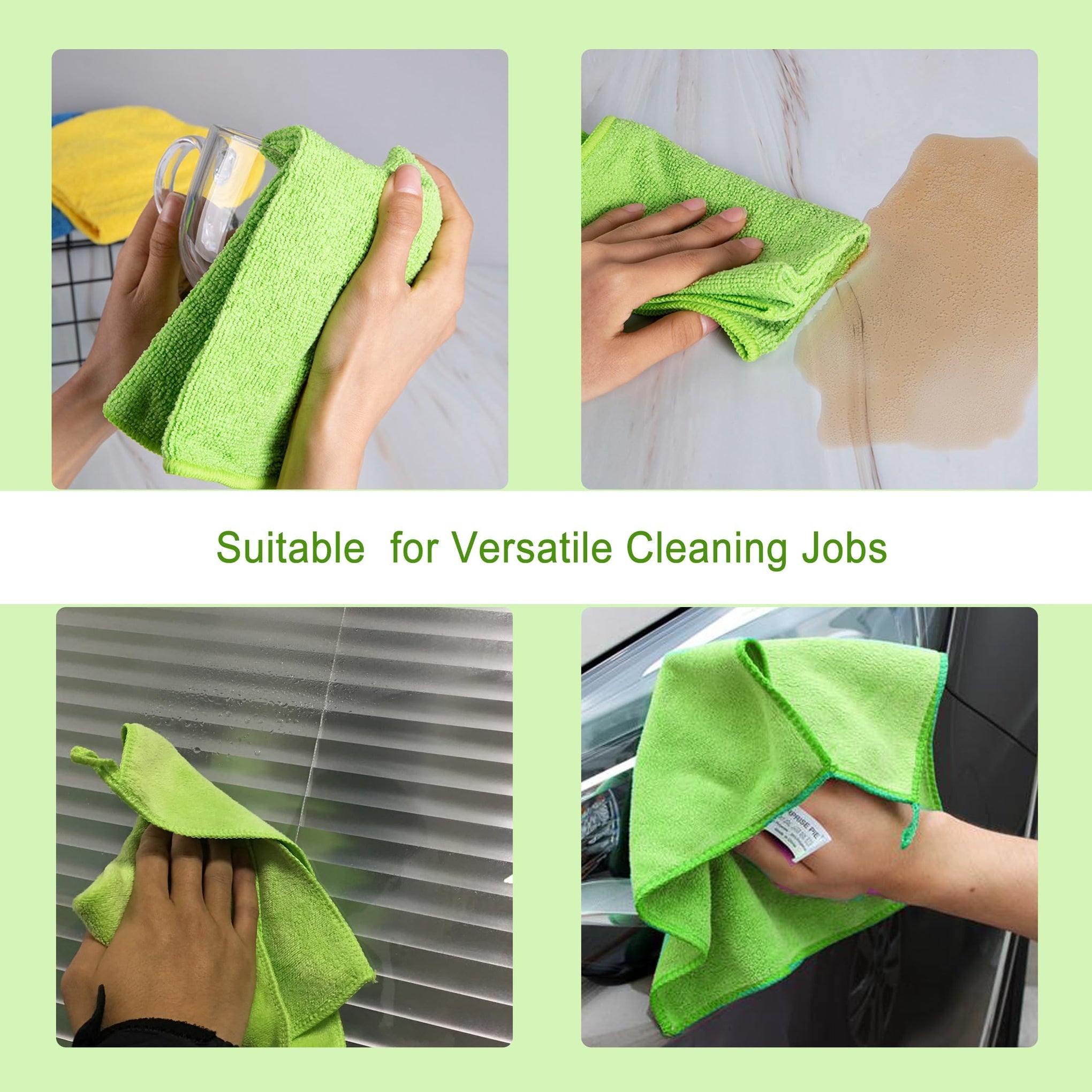 Ultra Absorbent 400 GSM Microfiber Cleaning Cloths (12 Count)