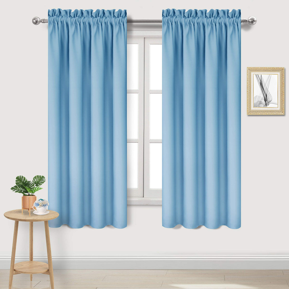 Blackout Curtains for Bedroom Living Room 42 x 63 Inch Long 2 Panels