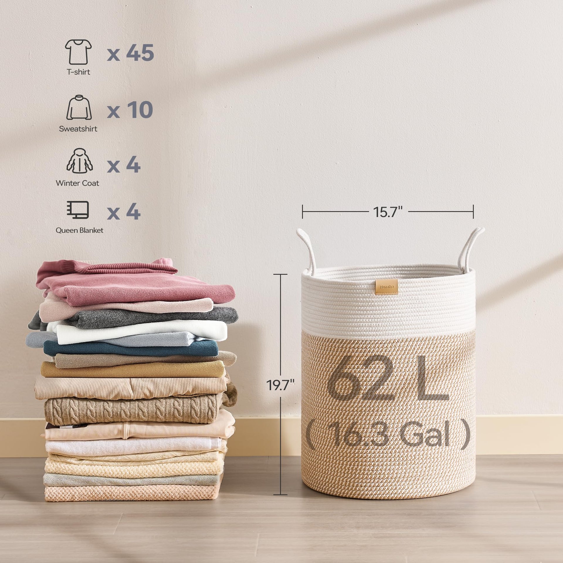 Laundry Hamper 62L