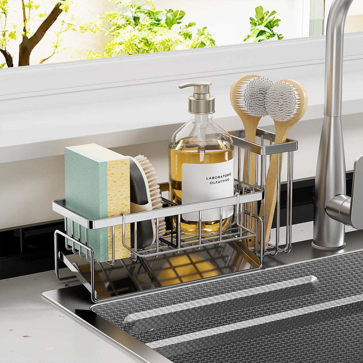 Sponge Holder & Sink Caddy Organizer