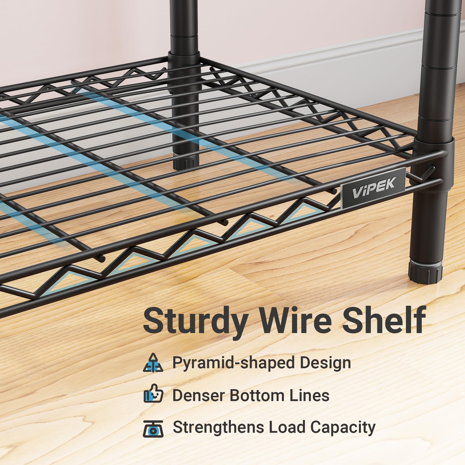 V1 Plus 4 Tier Clothes Rack with Shelves