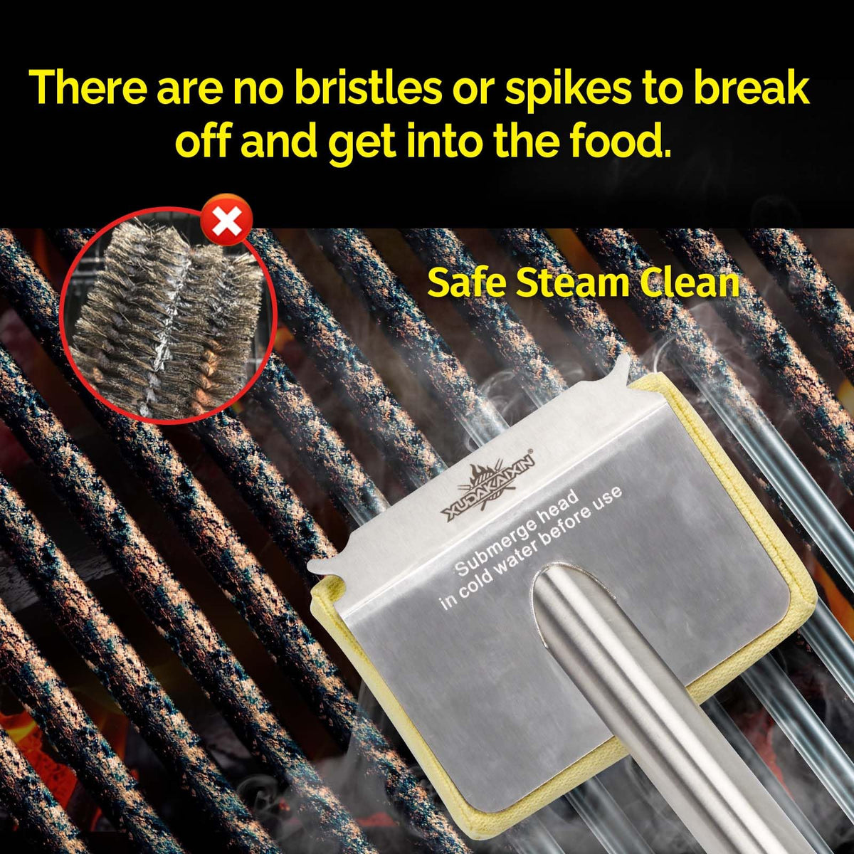 Grill Brush Bristle Free