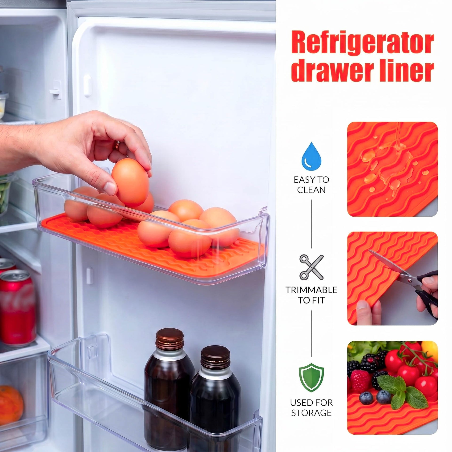 Silicone Dish Drying Mat for Multiple Usage
