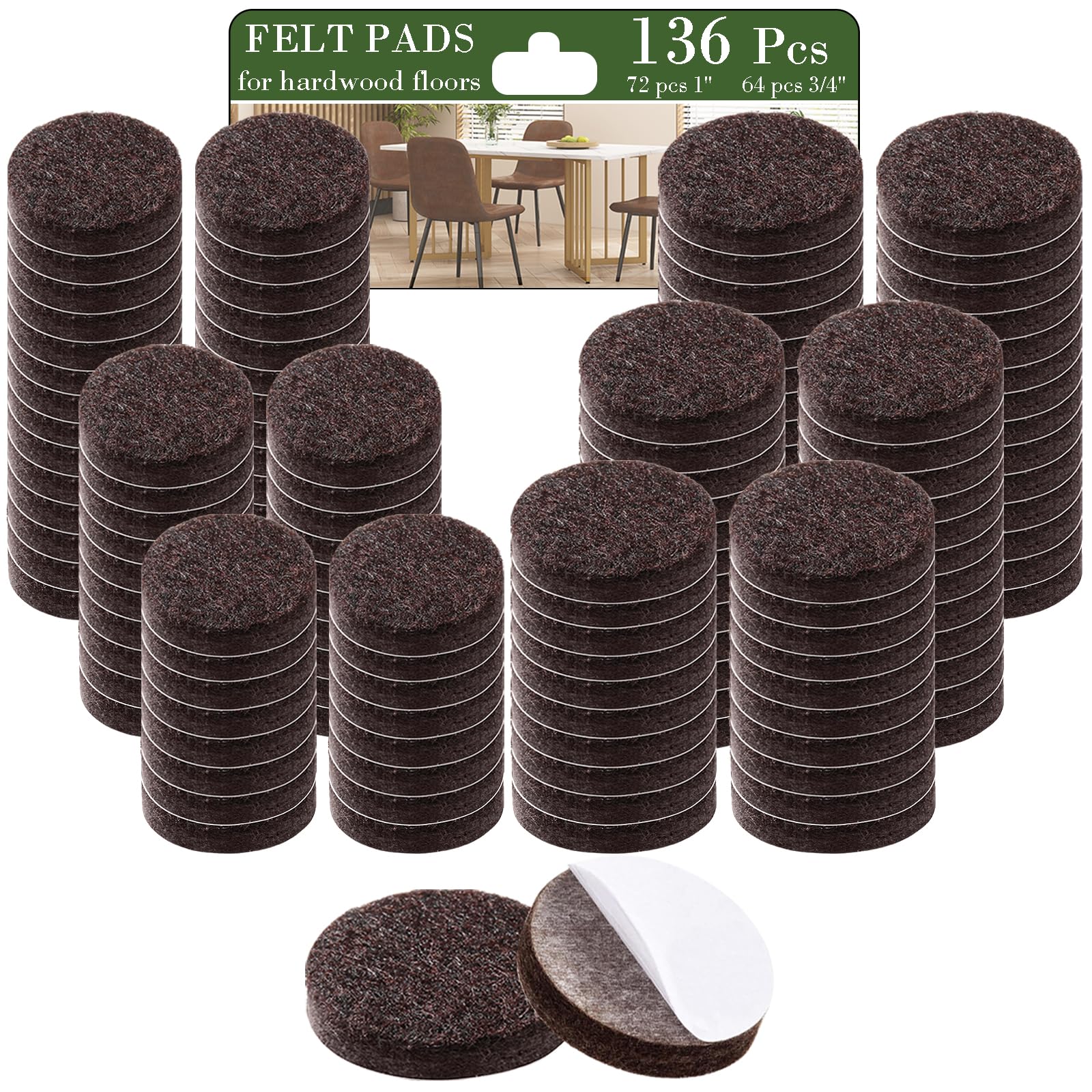 Felt Furniture Pads (136 Count)