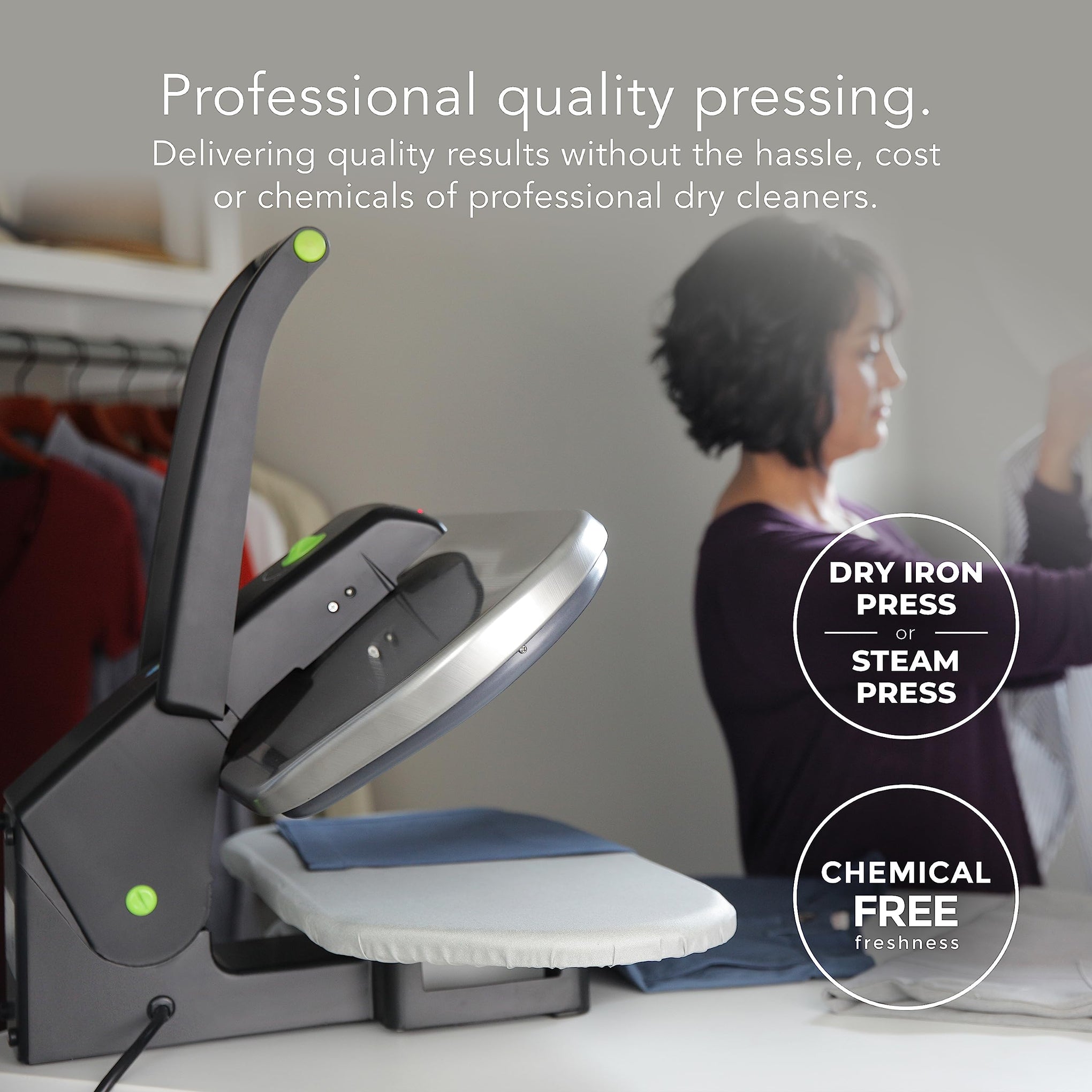 SF 680 Digital Steam Press with Multiple Fabric Settings and Steam Burst Function