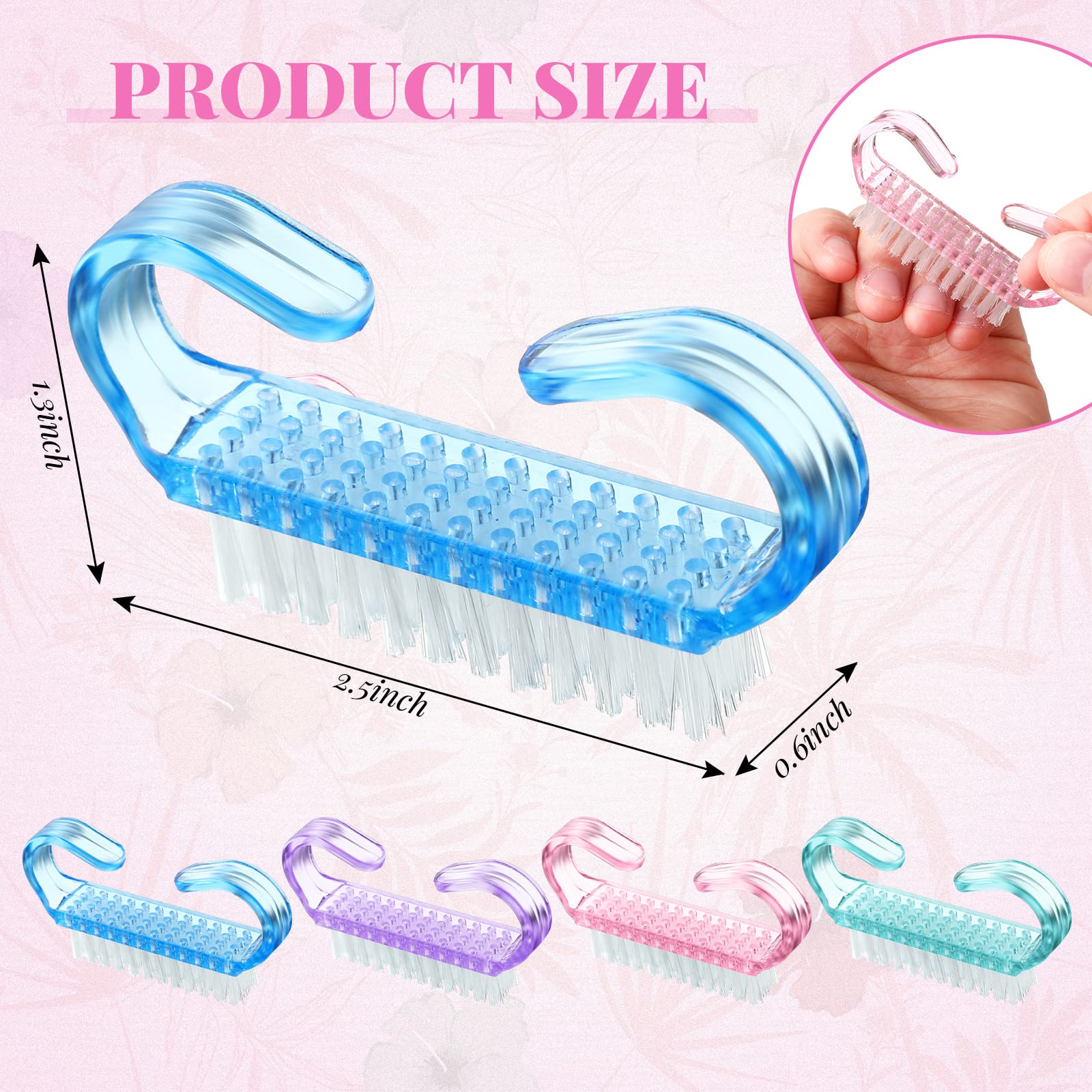 48 Pcs Nail Brushes for Cleaning (48 Count)