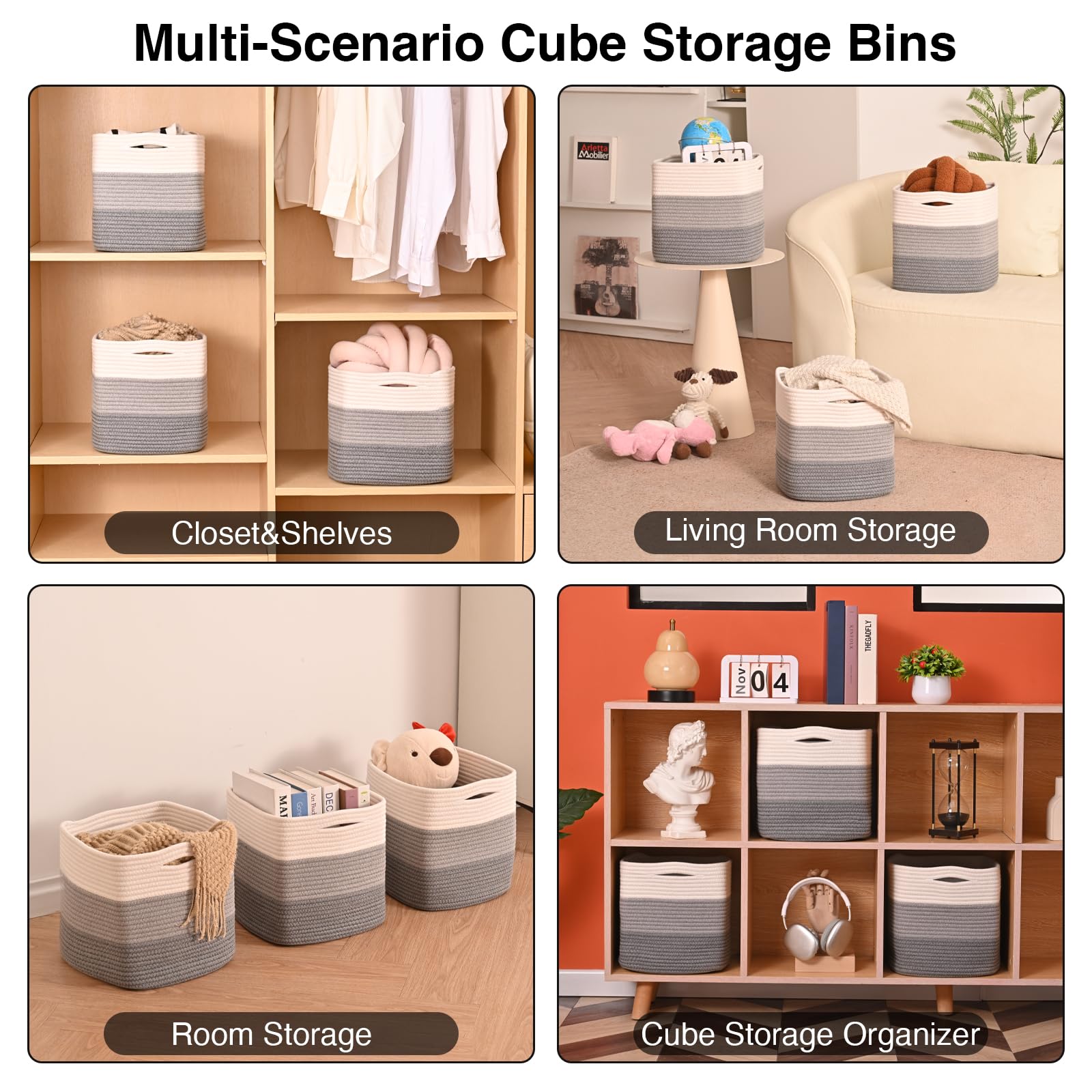 11 Inch Cube Storage Bins (3 Count)