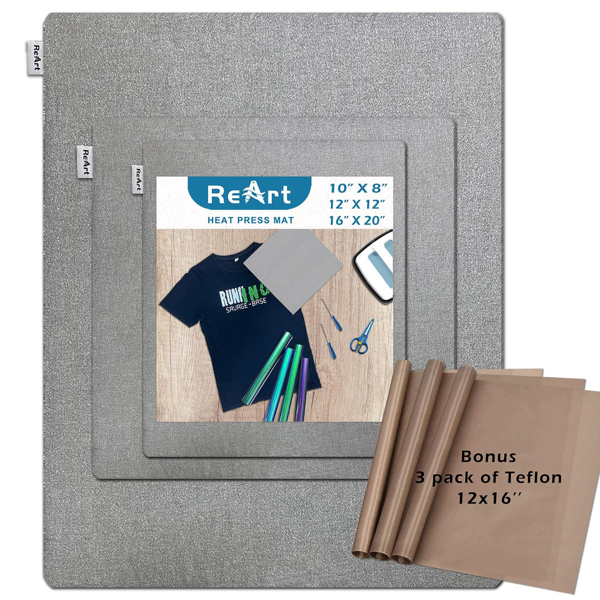 3 Pcs Heat Press Mat 10" x 8" (3 Count)