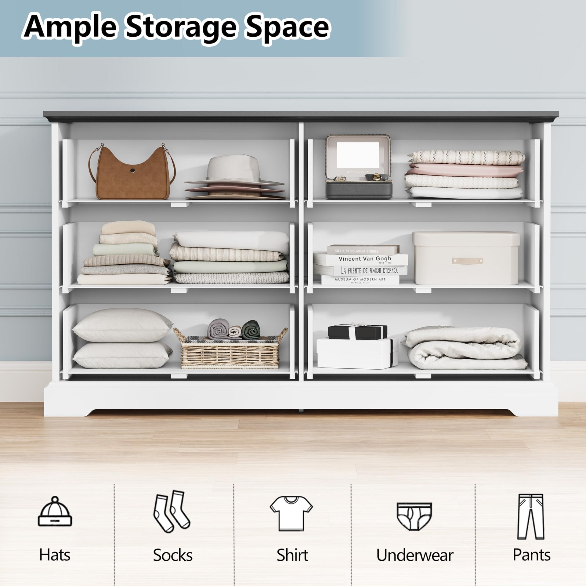 6 Drawer Dresser for Bedroom