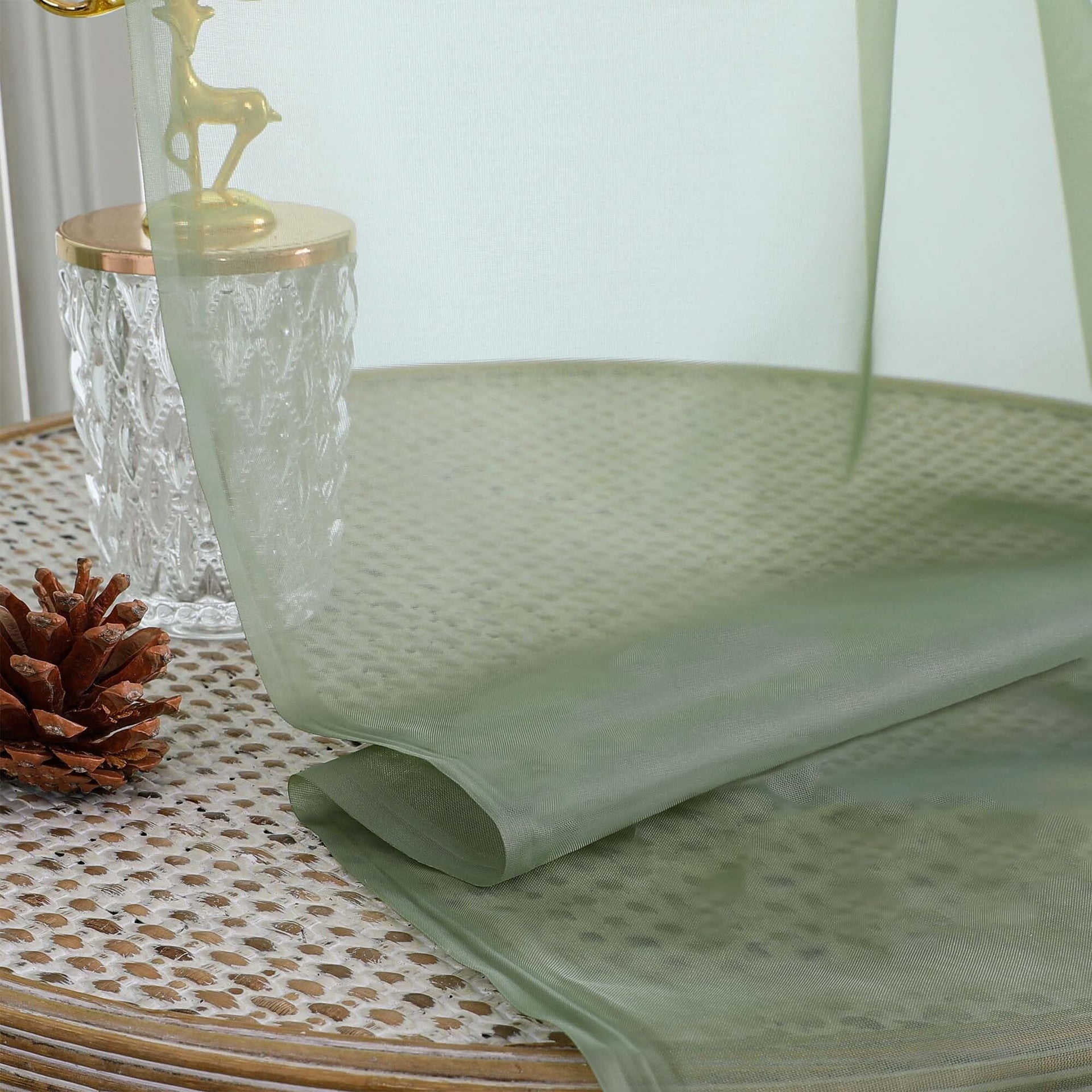 Sage Green Sheer Curtains 96 Inches Long 2 Panels (2 Count)
