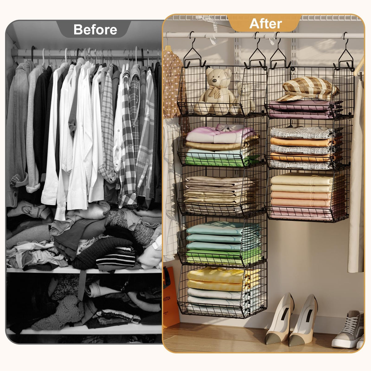 6 Tier Closet Hanging Organizer (6 Count)