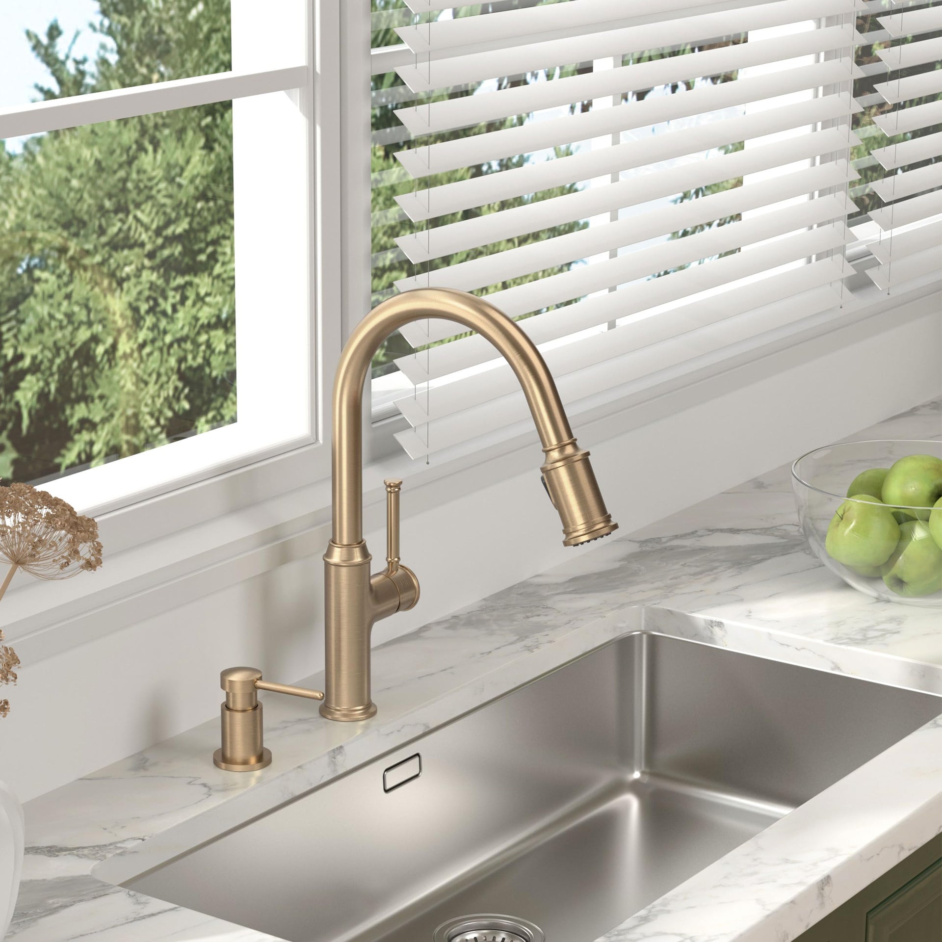 Champagne Gold Soap Dispenser for Kitchen Sink
