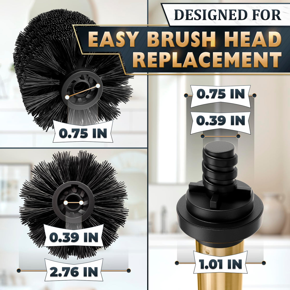 Stainless Steel Toilet Brush and Holder Set
