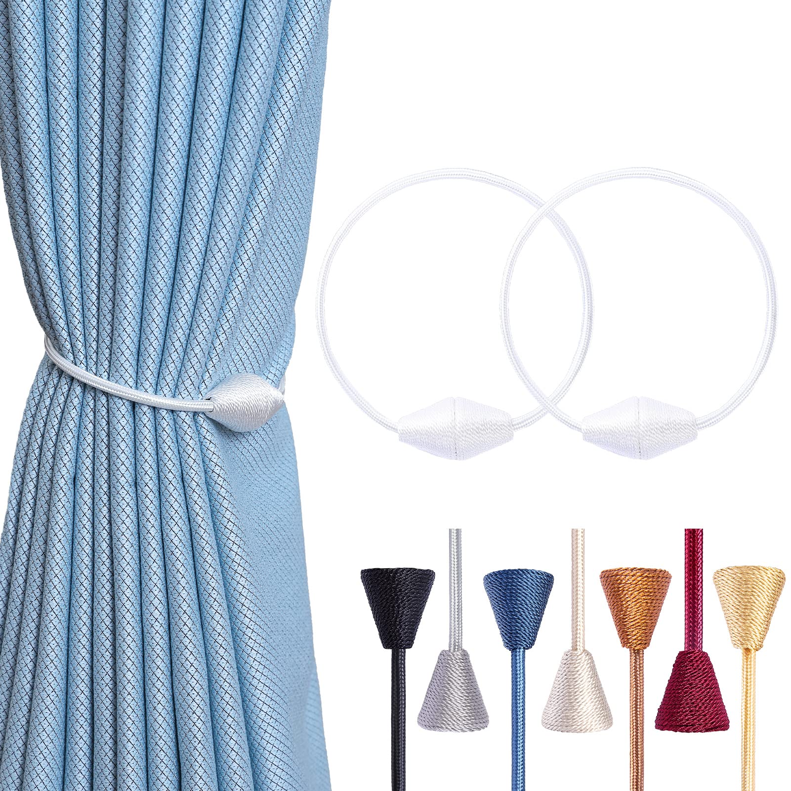 2 PCS Magnetic Curtain Tiebacks (2 Count)
