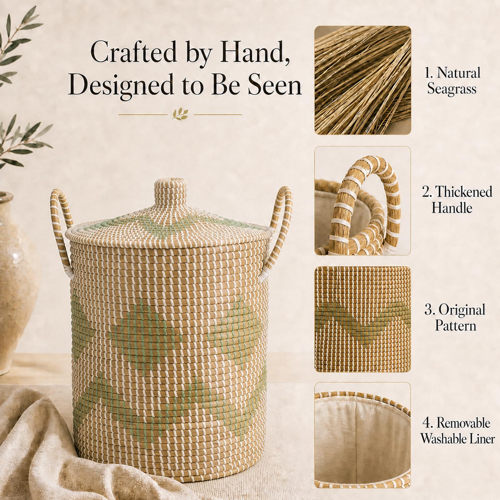 Sea Grass Storage Basket Set of 4 (4 Count)