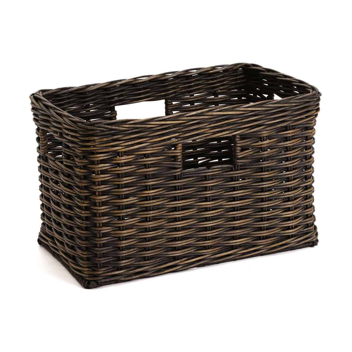 Tall Rectangular Wicker Storage Basket