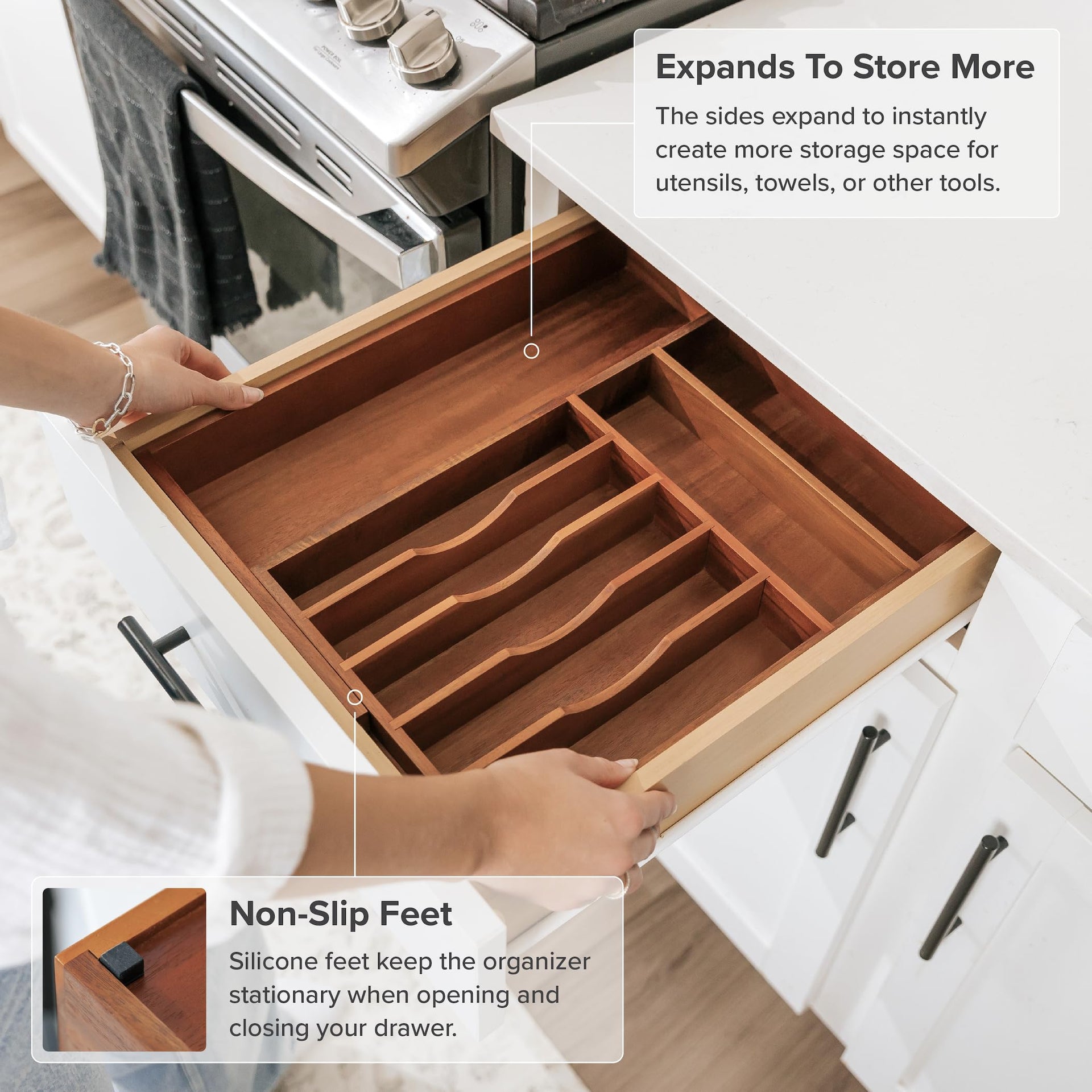 Silverware & Utensil Drawer Organizer