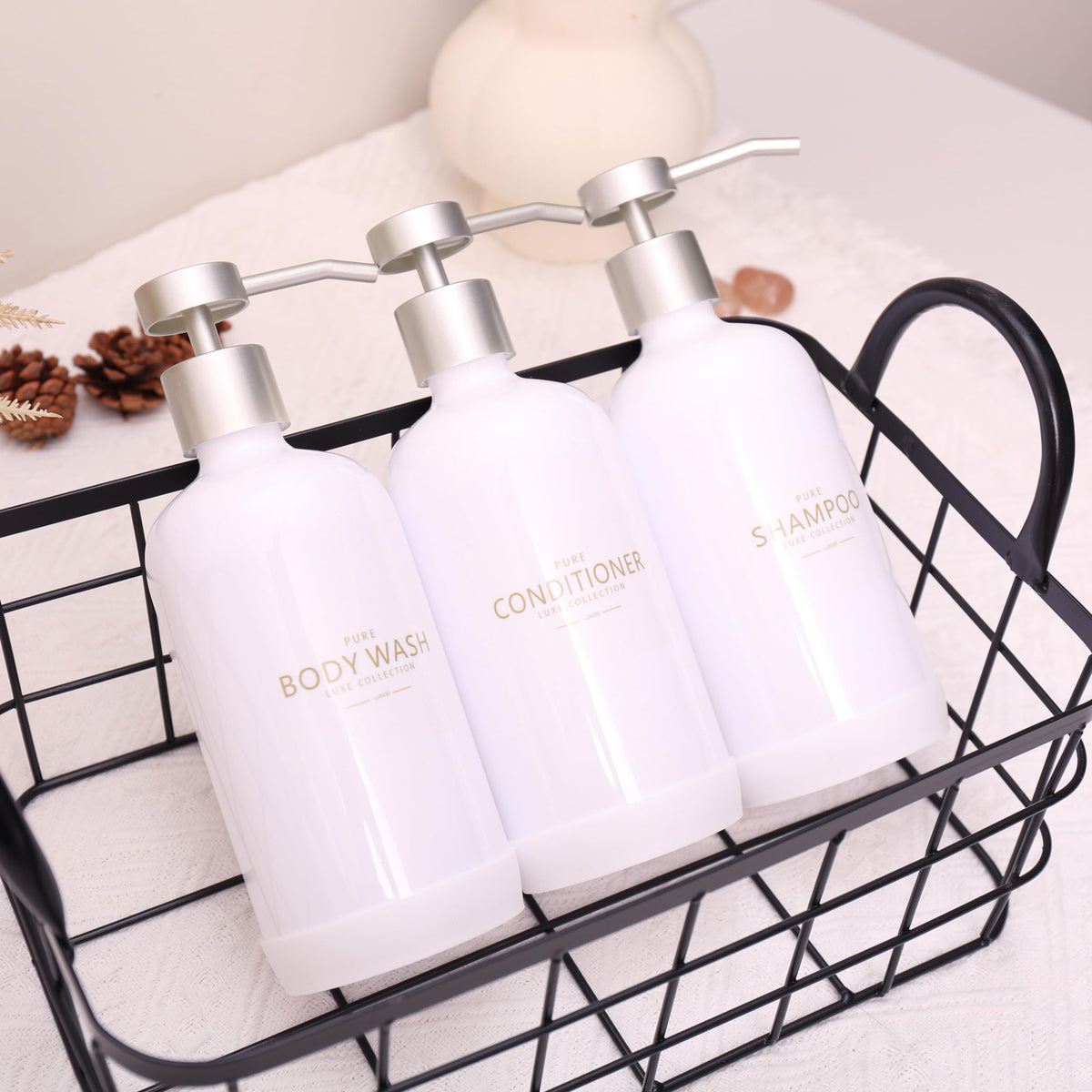 Shampoo and Conditioner Dispenser Set of 3 (3 Count)