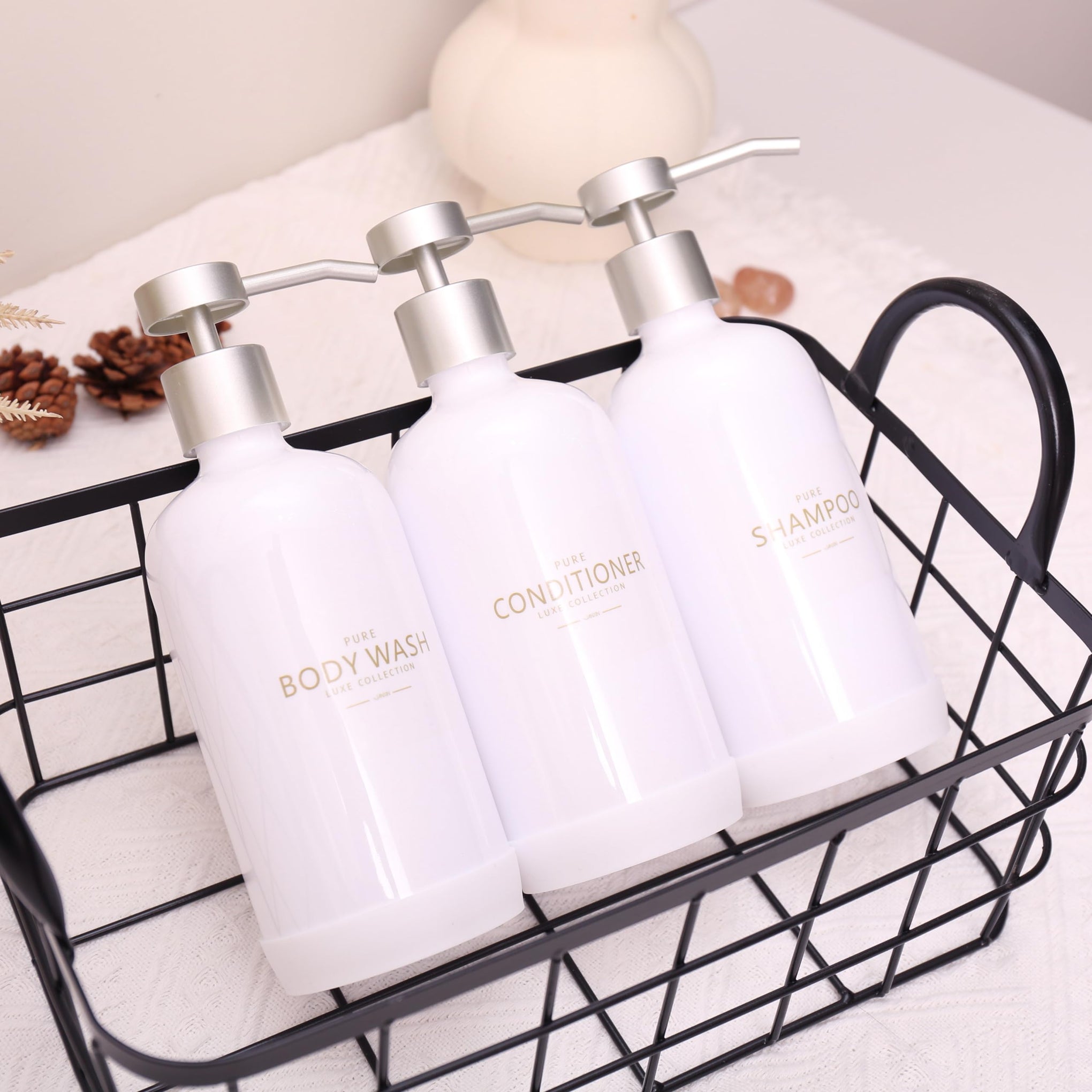 Shampoo and Conditioner Dispenser Set of 3 (3 Count)