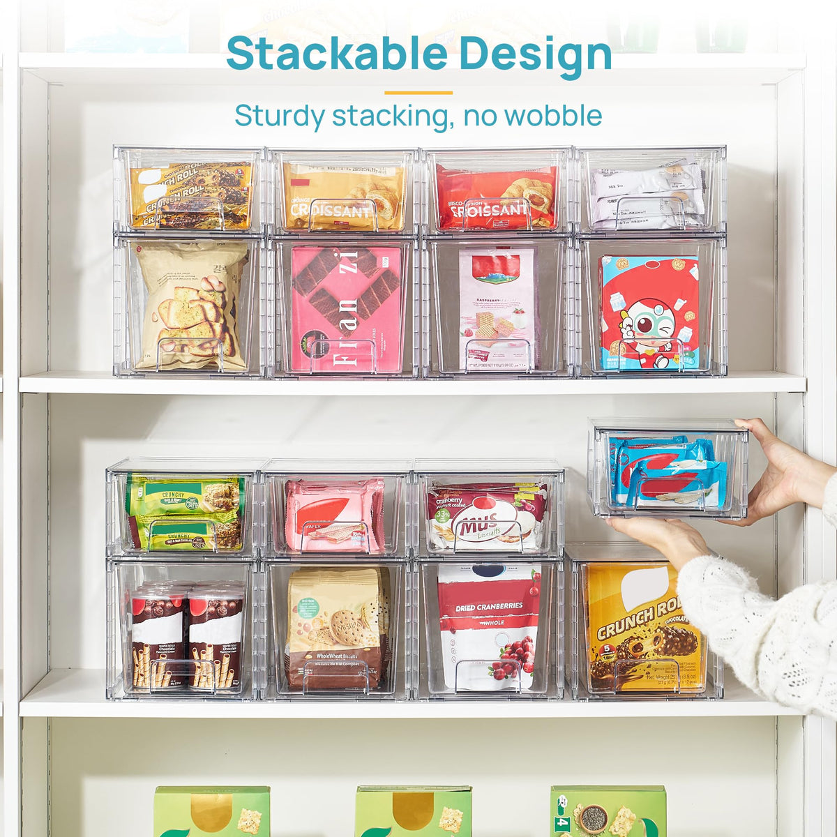 Clear Stackable Storage Drawers (8 Count)