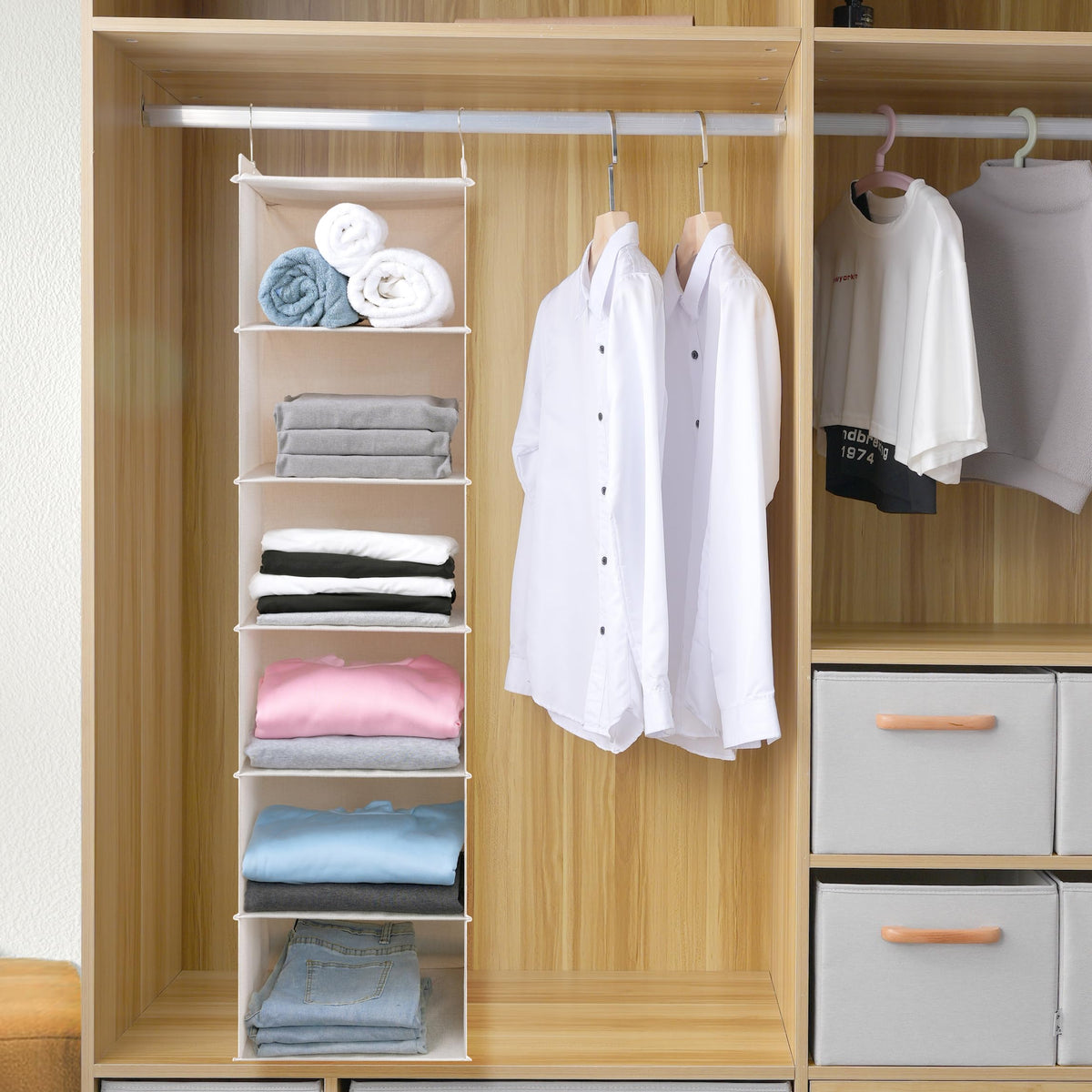 Large Hanging Sweater Organizer for Closet