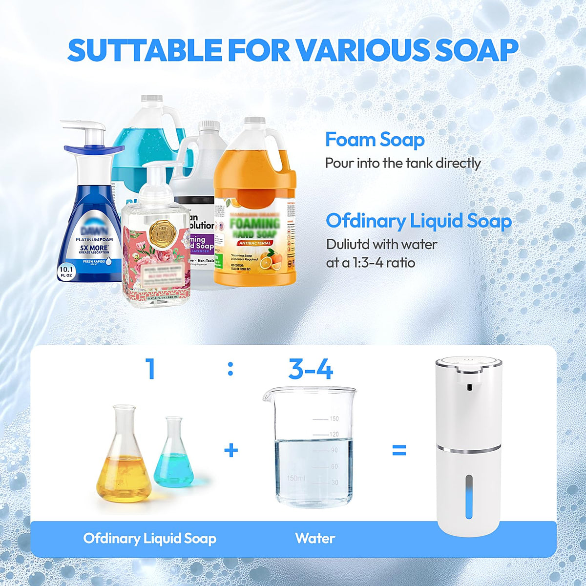 2 Pack Automatic Foaming Soap Dispenser (2 Count)