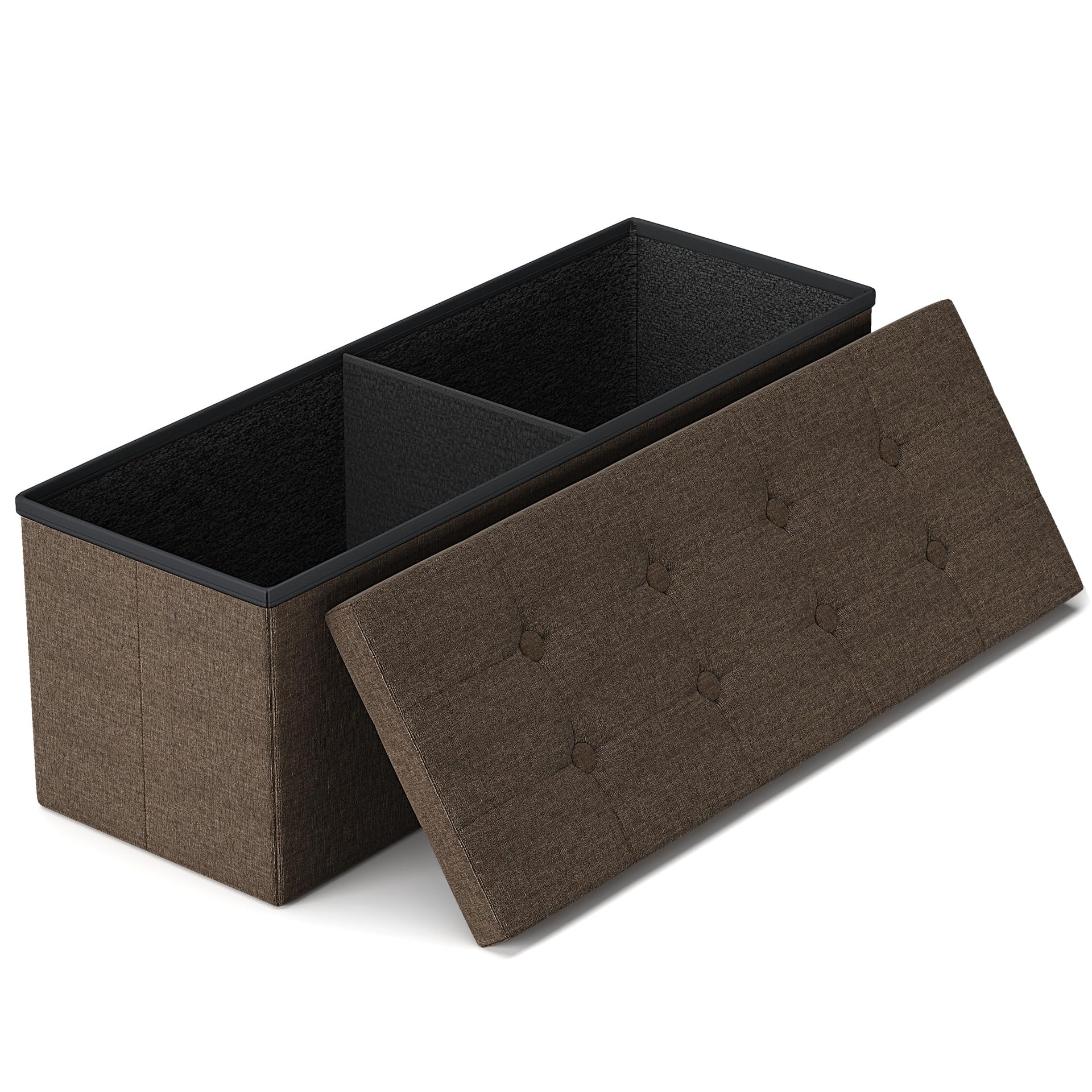 43 Inches Folding Storage Ottoman Bench