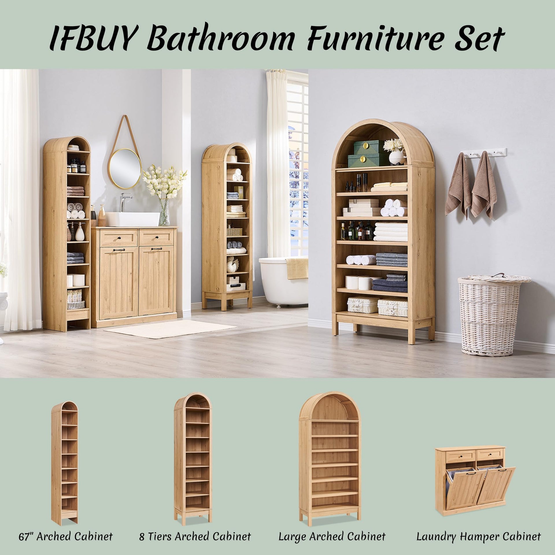 Tilt Out Laundry Hamper Cabinet