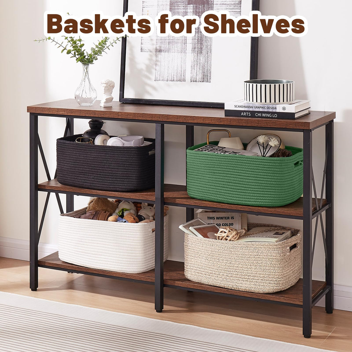 Storage Basket for Shelves (2 Count)