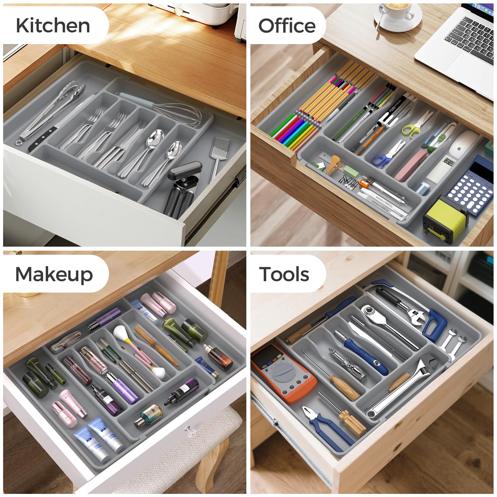 Extra Large Expandable Silverware Organizer