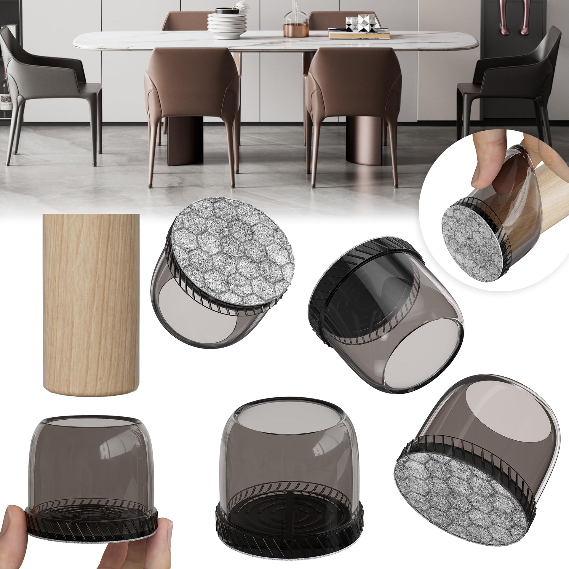 24PCS Round Chair Leg Floor Protectors (24 Count)