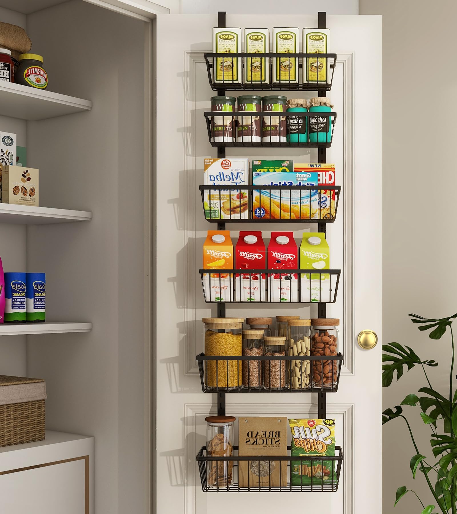 12 Inch Wide Narrow Over The Door Pantry Organizer 6