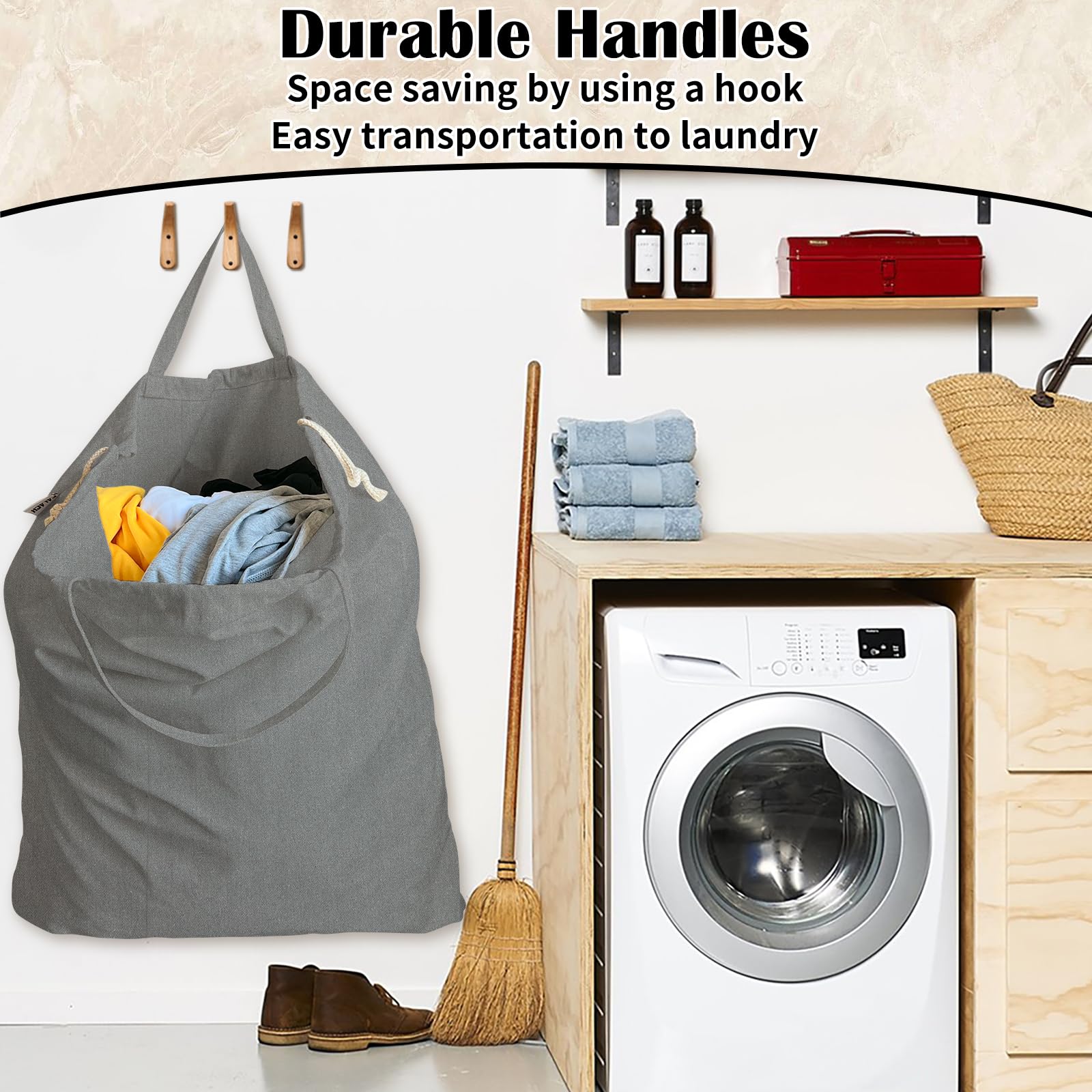 Canvas Laundry Bag 40"W x35"H