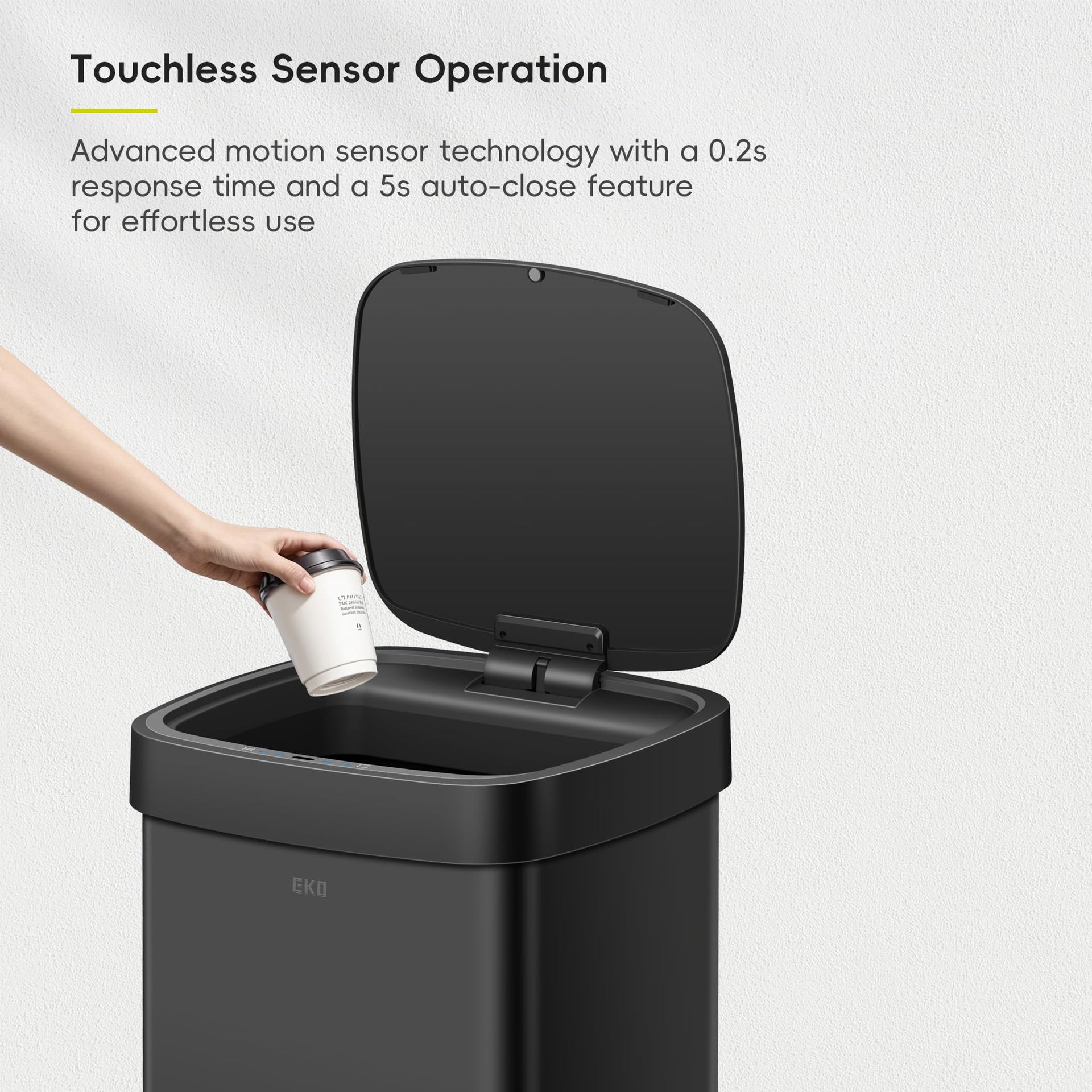 EcoSmart 80L 21.1 Gallon Motion Sensor Trash Can or Recycling Bin