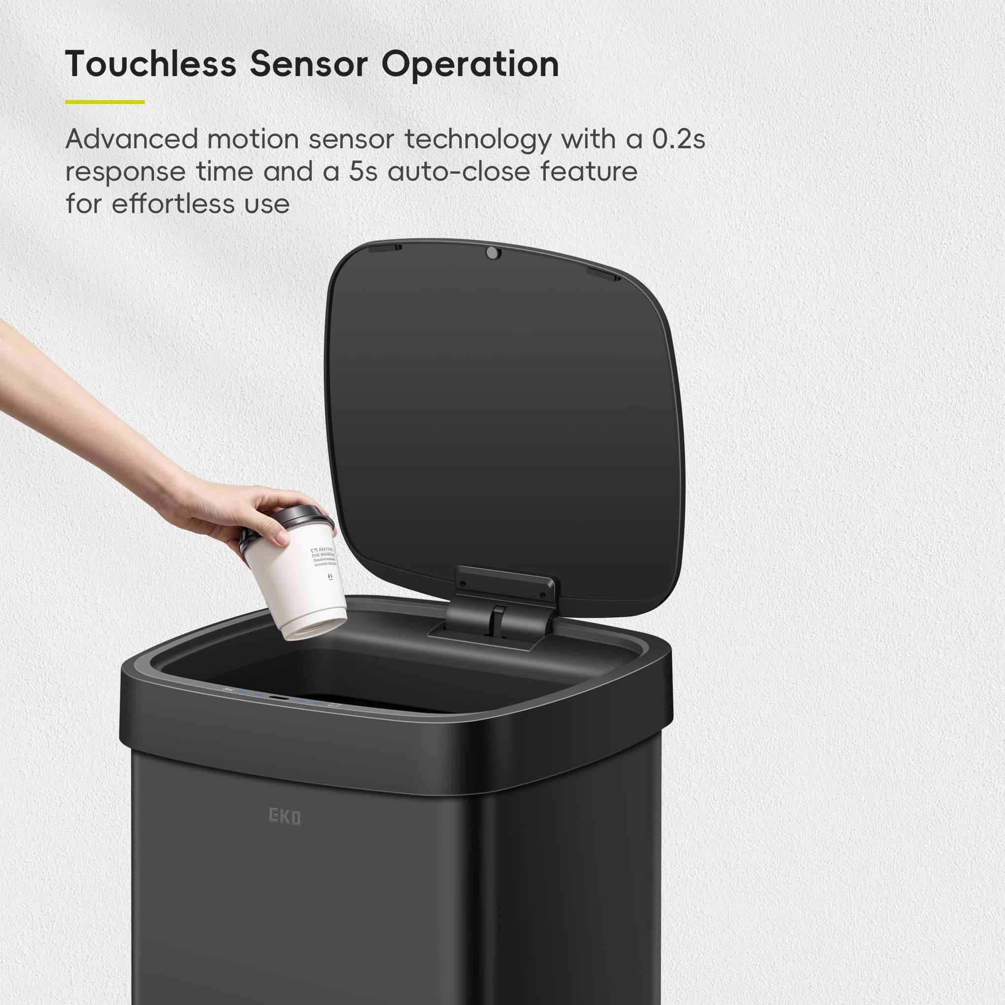 EcoSmart 80L 21.1 Gallon Motion Sensor Trash Can or Recycling Bin