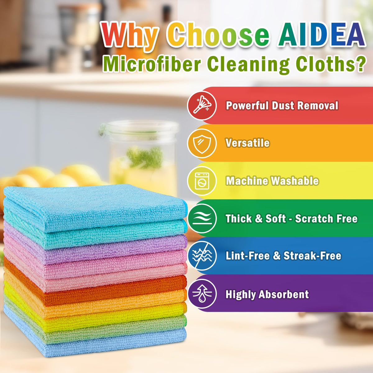 Microfiber Cleaning Cloth (50 Count)