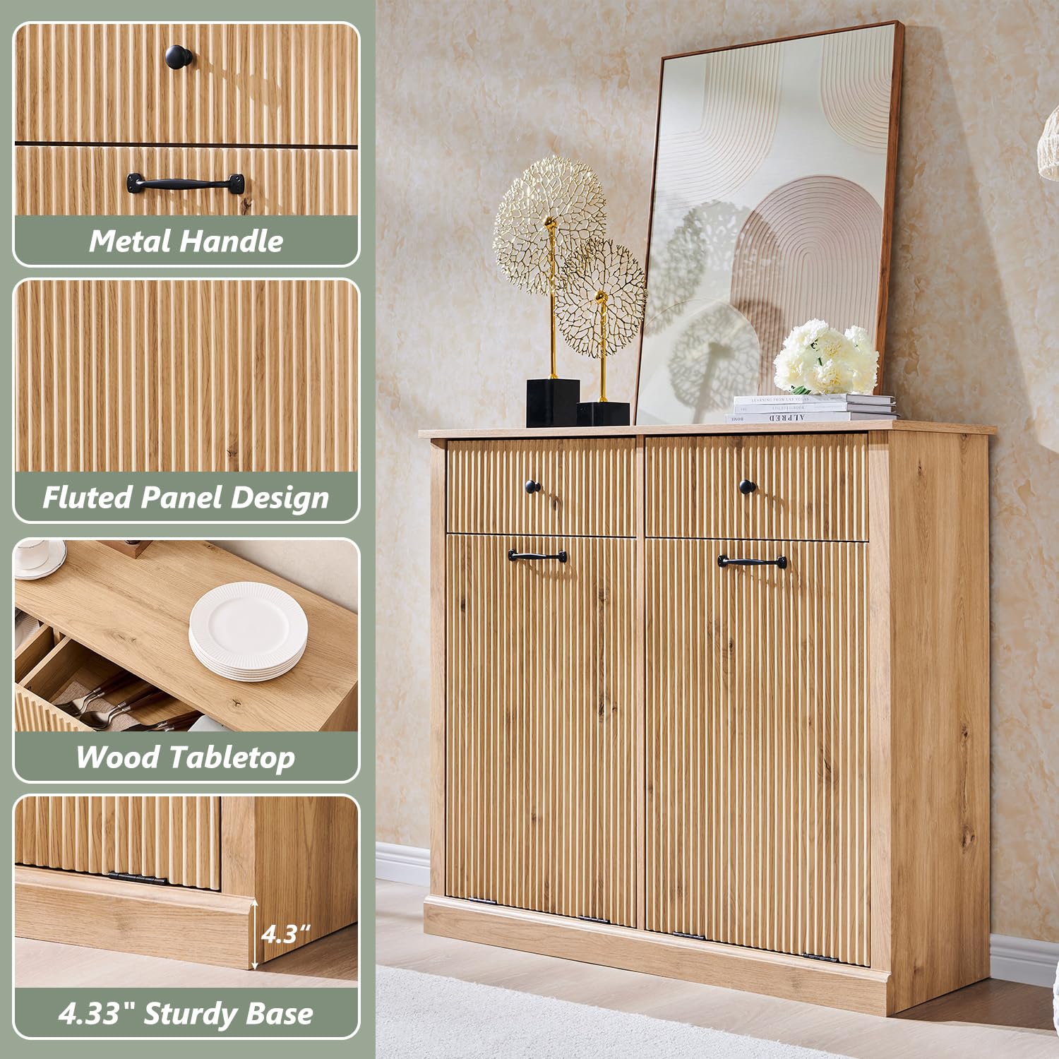 Double Tilt Out Trash Cabinet