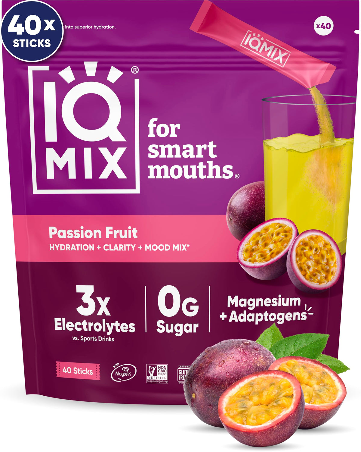 IQMIX Hydration Electrolytes Powder Packets (40 Count)