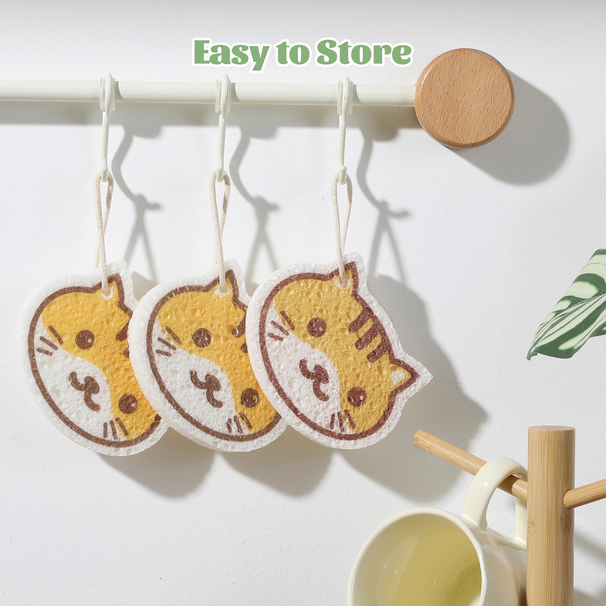 Cartoon Kitchen Sponge (4 Count)