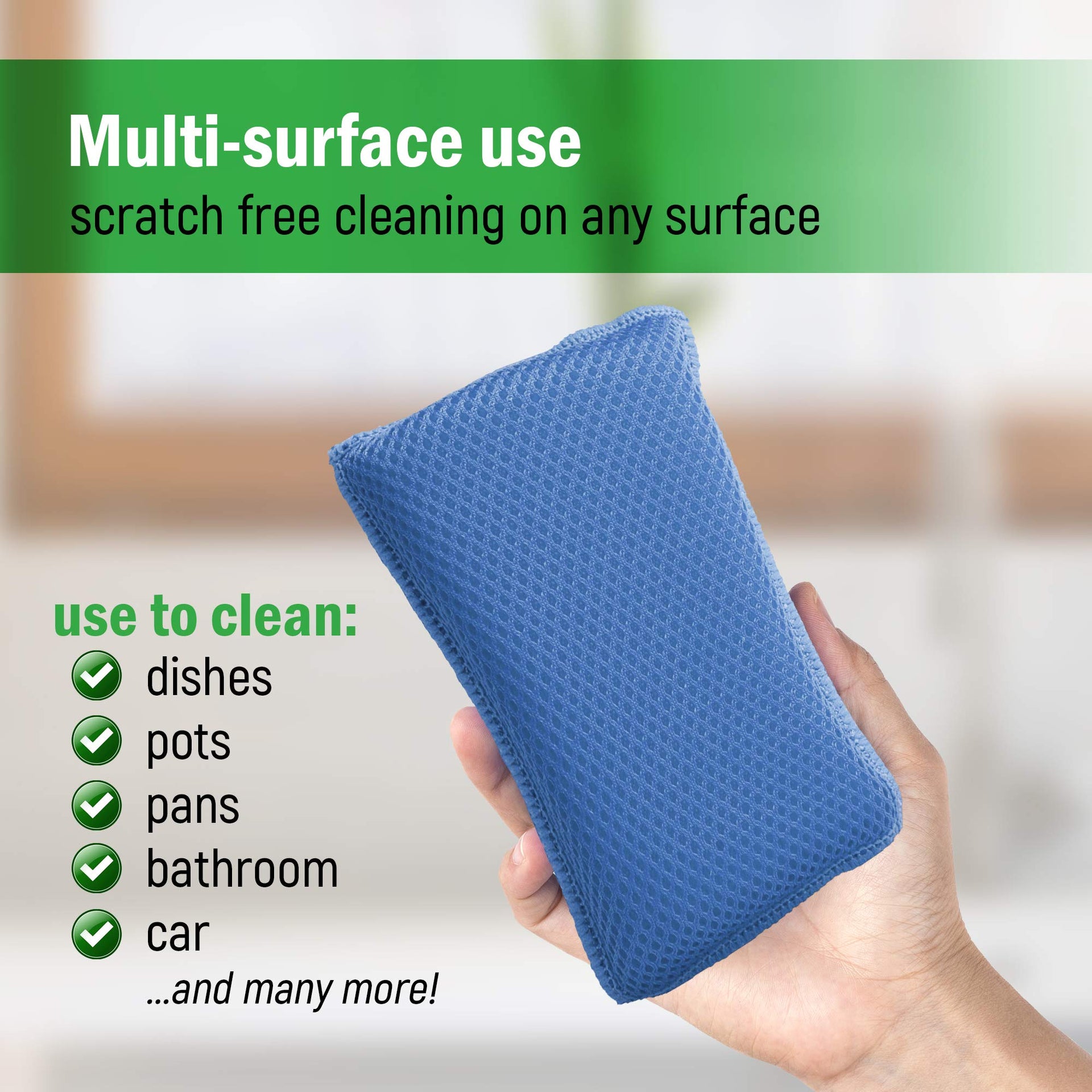 Miracle Microfiber Kitchen Sponge by Scrub (6 Count)