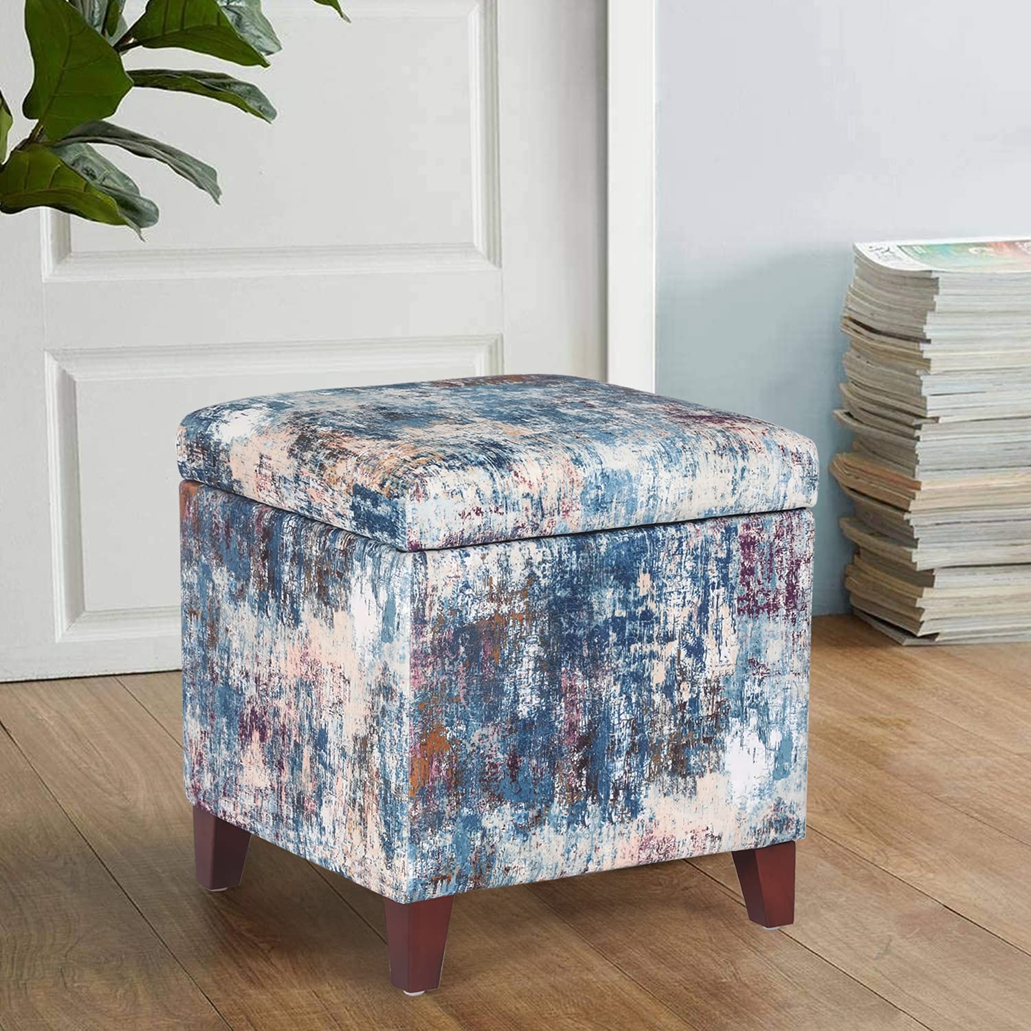 18 Inch High Cube Ottoman Storage