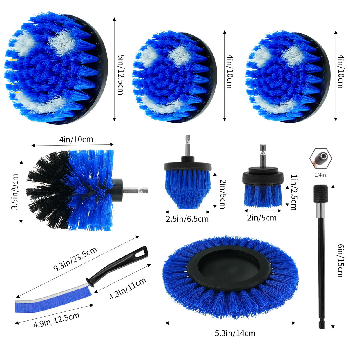 10 Pcs Drill Brush Attachment Set (10 Count)