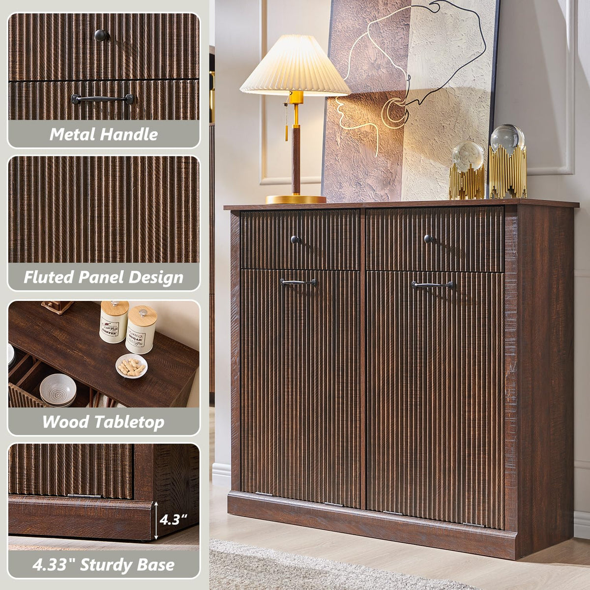 Double Tilt Out Trash Cabinet