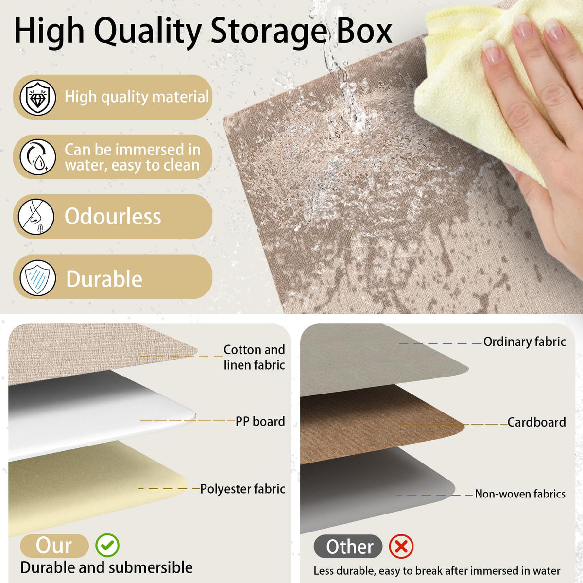 Collapsible Fabric Storage Bins