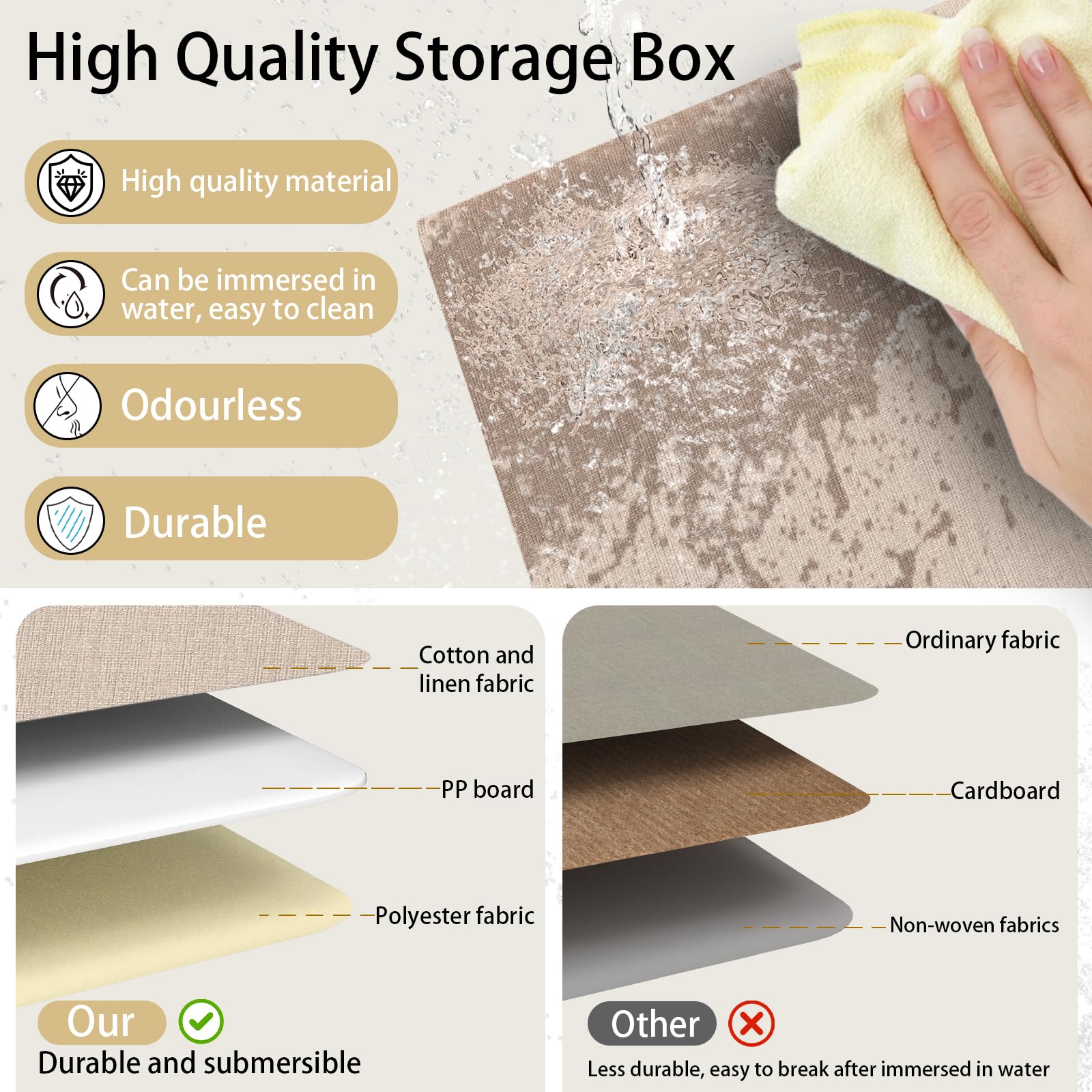 Collapsible Fabric Storage Bins