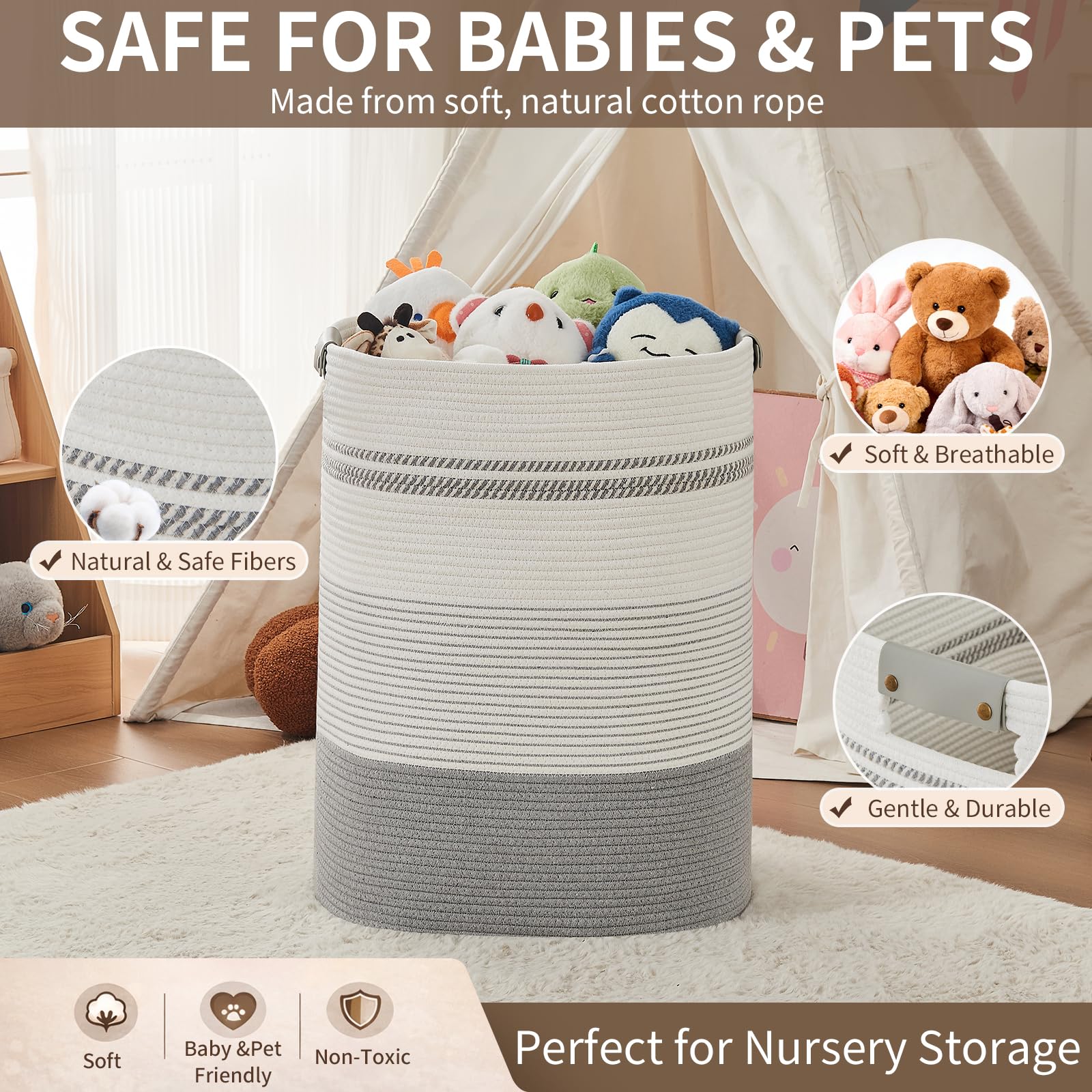 Laundry Basket with Handles