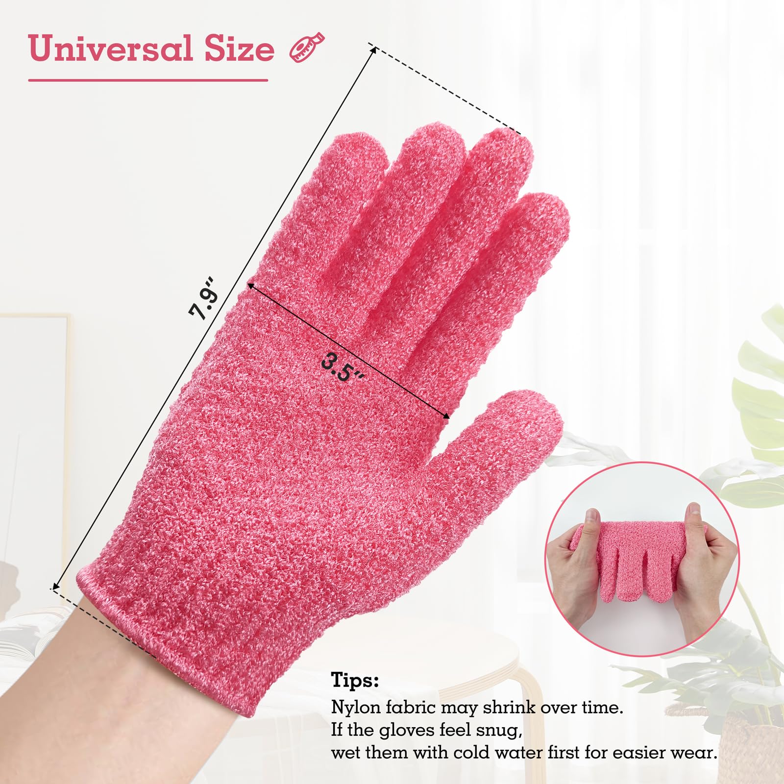 Exfoliating Glove for Shower Bath (3 Count)