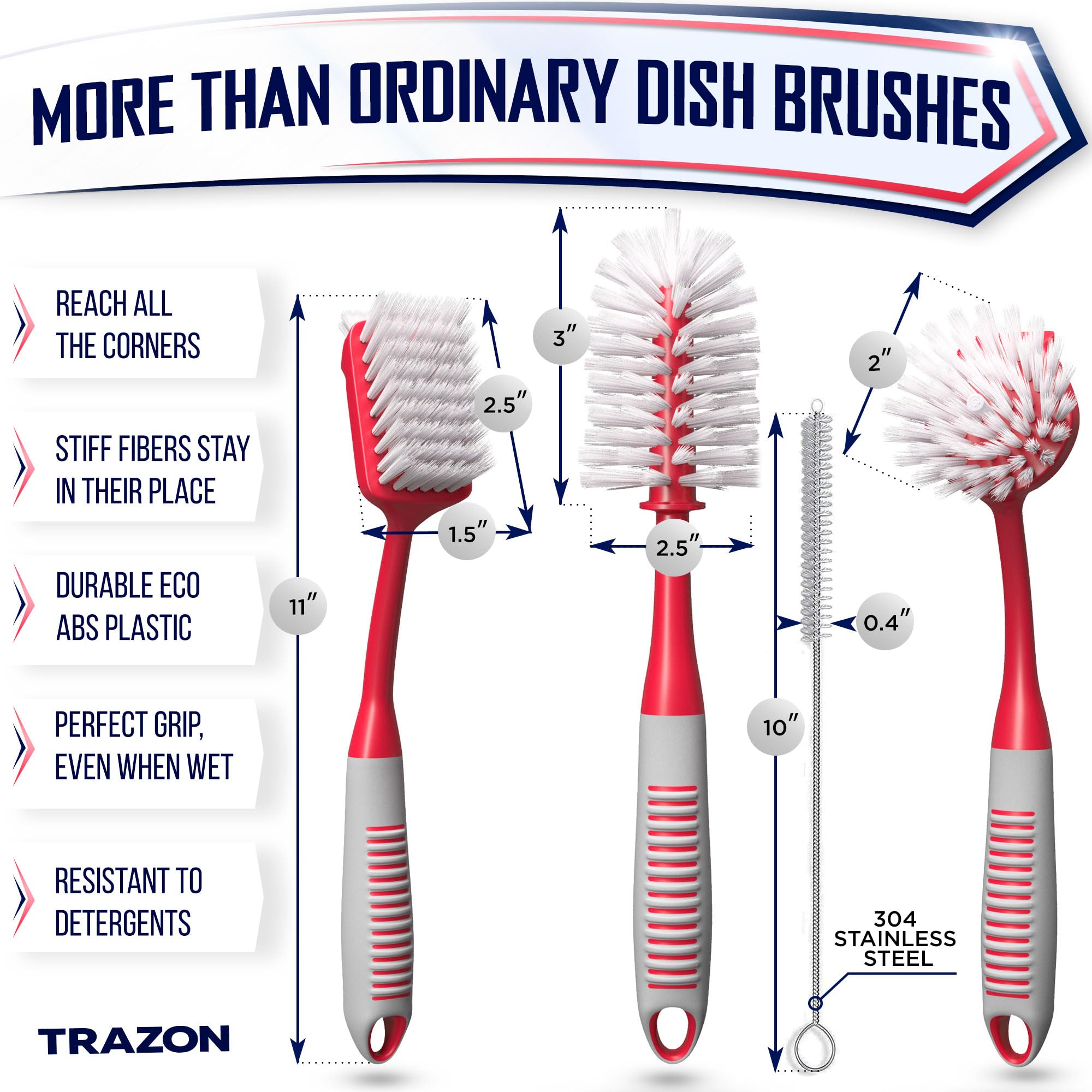 Dish Brush Set of 4 (4 Count)