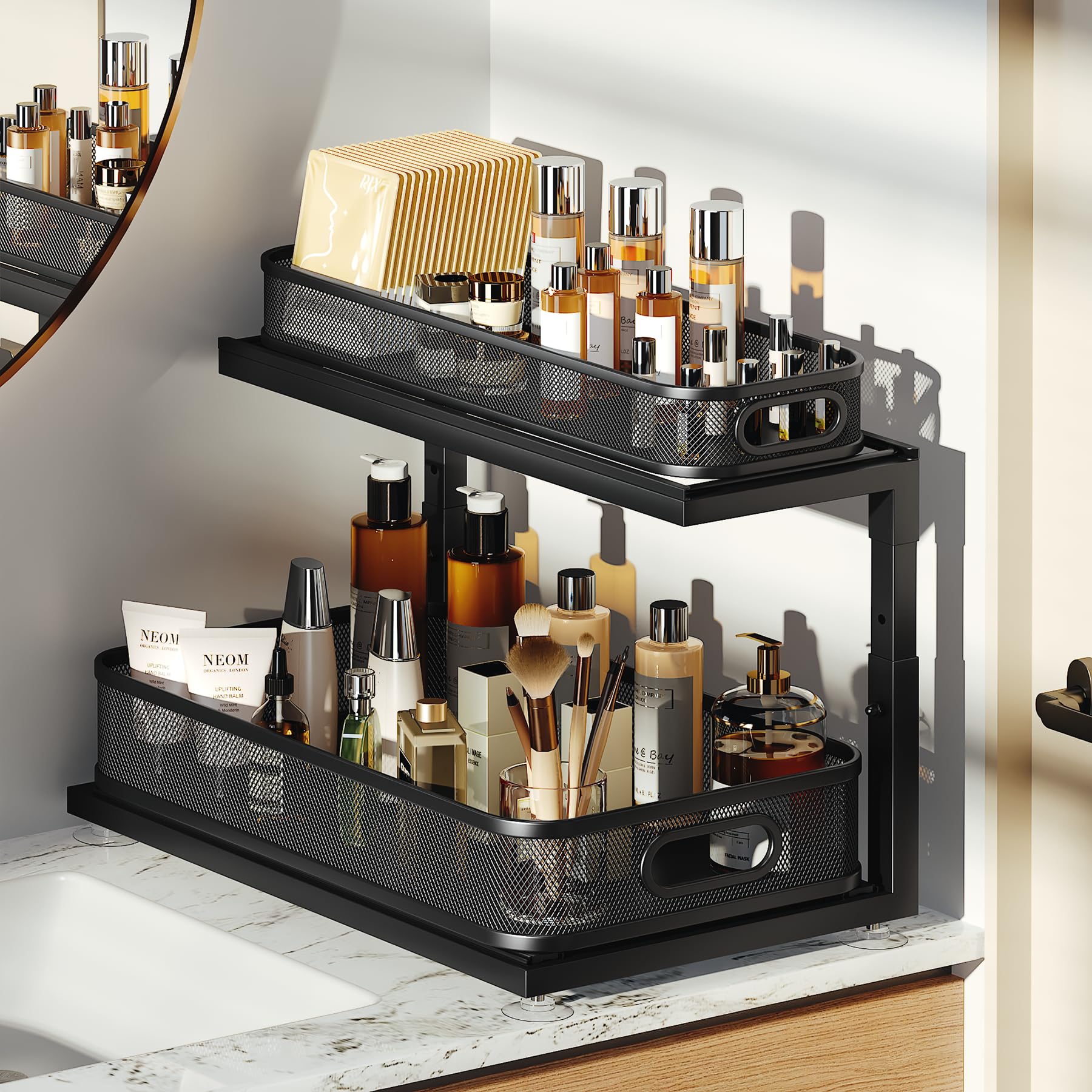 1 Pack Under Sink Storage Organizer with 2